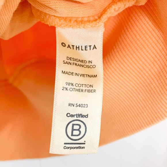 Athleta Sundown Hoodie Yellow-Orange Marigold Pullover Sweatshirt - Picture 4 of 6